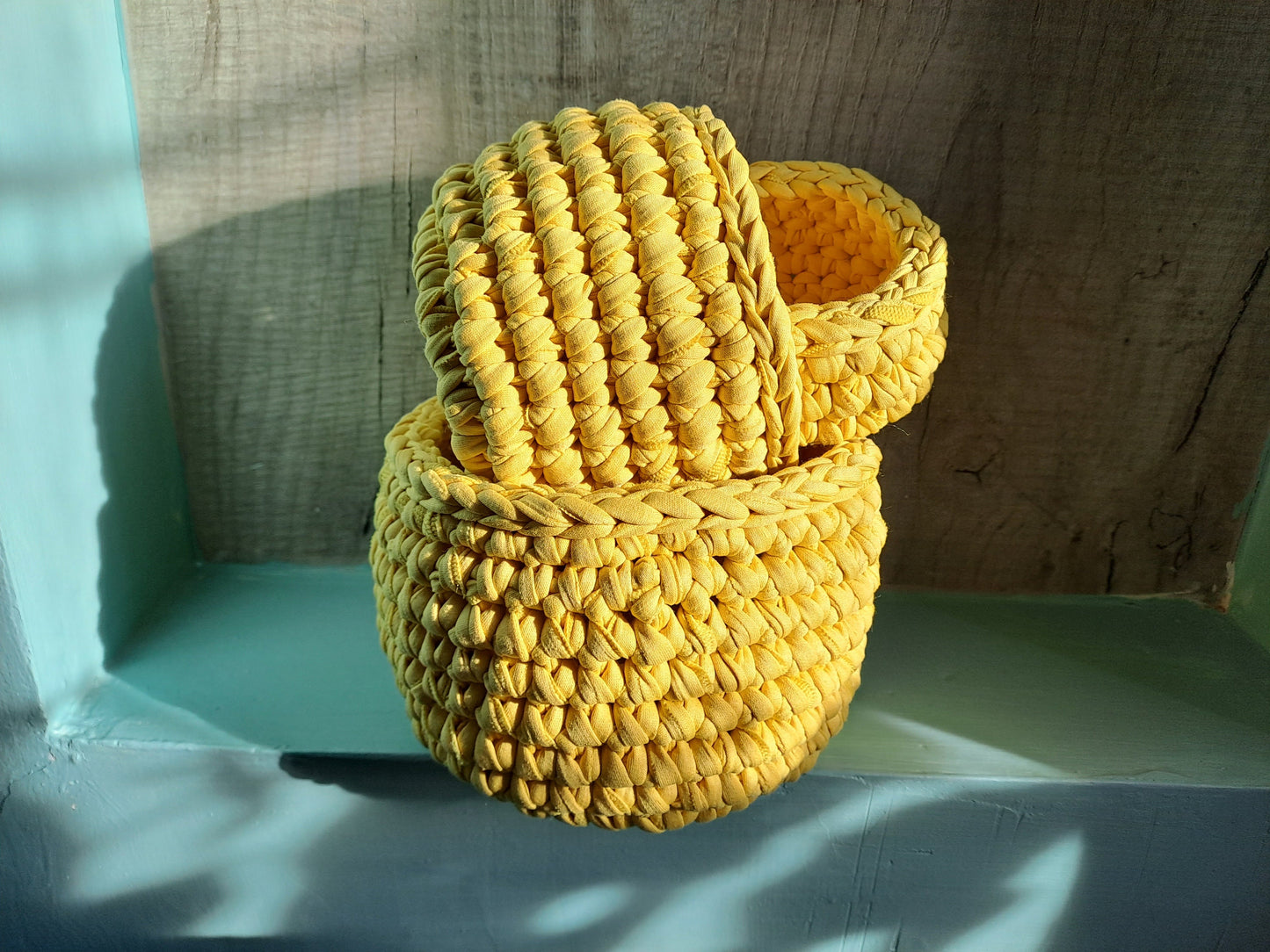 Handmade Crochet Baskets (Set of 3)