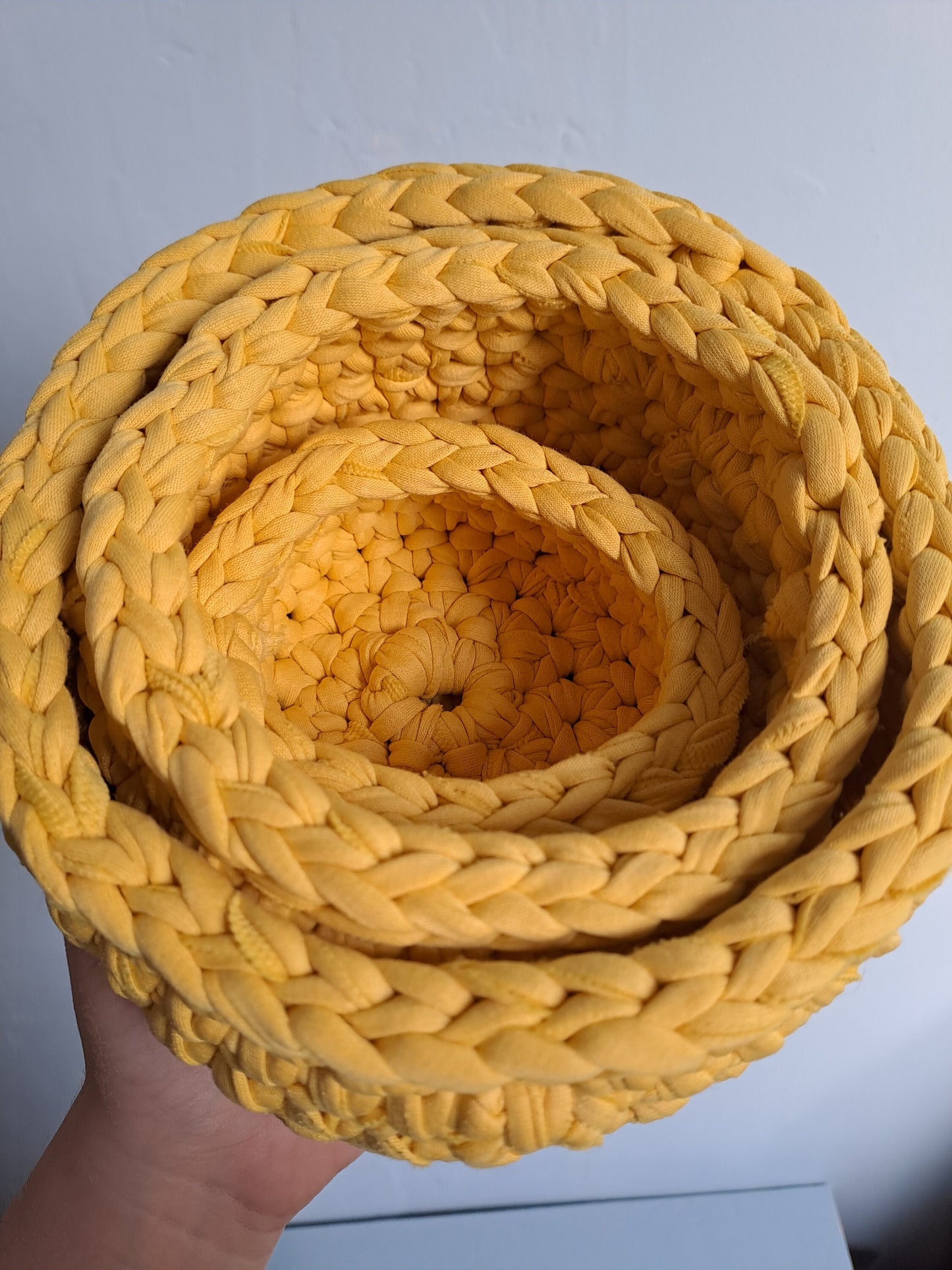 Handmade Crochet Baskets (Set of 3)