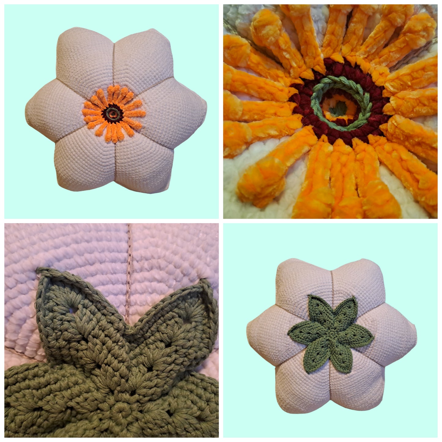 Velvet Flower Cushion