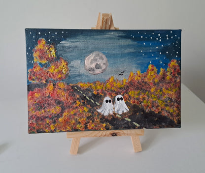 Moonlit Stroll - Mini Ghost Painting