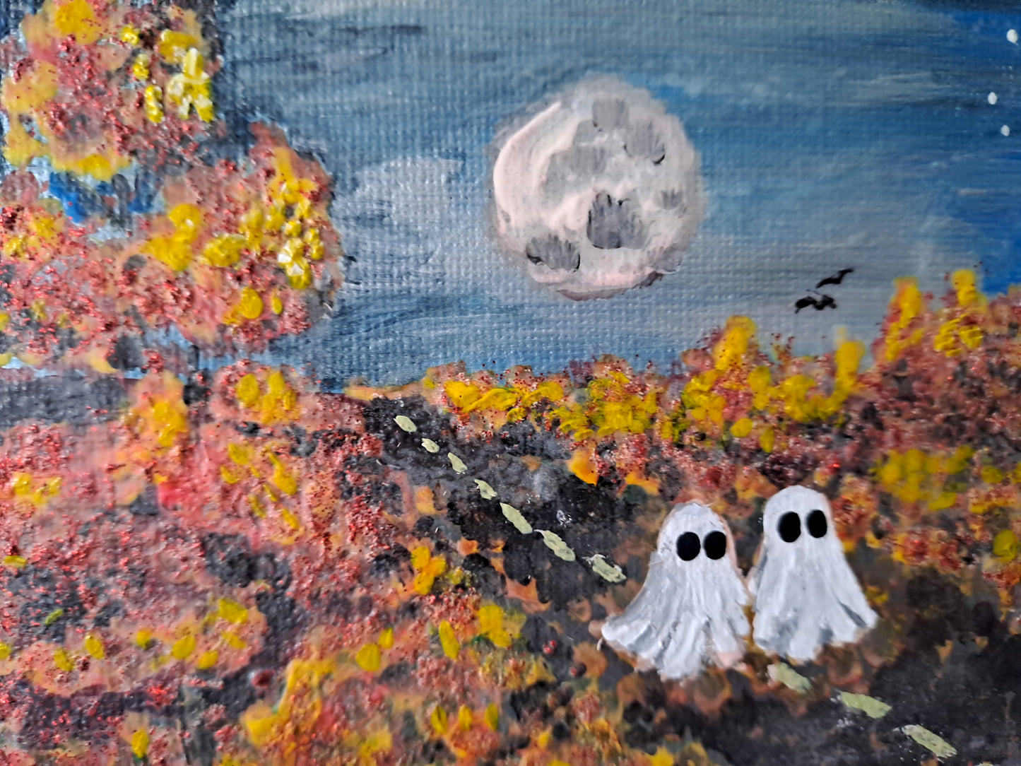 Moonlit Stroll - Mini Ghost Painting
