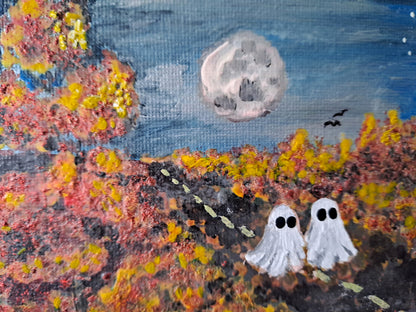Moonlit Stroll - Mini Ghost Painting