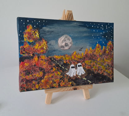 Moonlit Stroll - Mini Ghost Painting