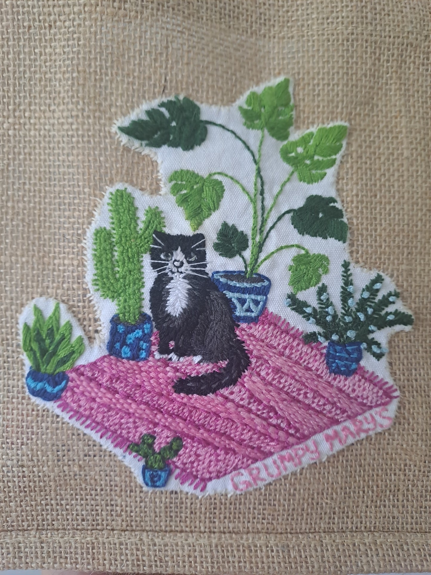 The Plant Guardian - handsewn jute bag (small)
